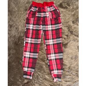 VS PINK Logo Waistband Plaid Cozy Lounge Jogger size S